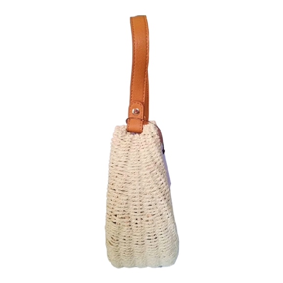 NWT LC Lauren Conrad Fun Summer Beachy Casual Straw Shoulder Bag Small/Med Sized - Picture 5 of 6